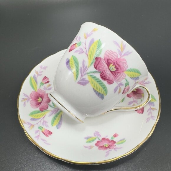Tuscan Fine English Bone China Porcelain Small Teacup And Saucer Set England VTG - Picture 8 of 12